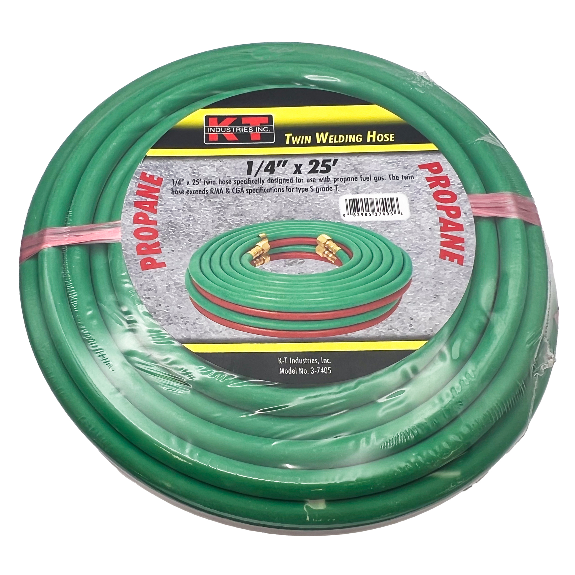 K-T Industries Grade T Twin Line Hose — 1/4in. x 25ft., Model# 3-7405